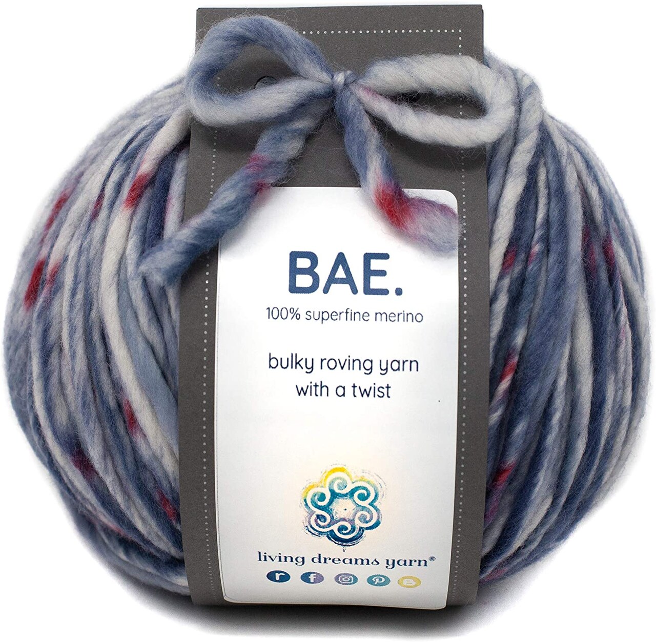 BAE: 100% Extrafine Merino Wool Bulky Weight Roving Yarn. Cuddly, Strong & Super Soft for Next to Skin Winter Knits.